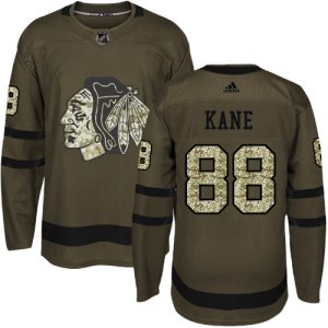 Herren Chicago Blackhawks Eishockey Trikot Patrick Kane #88 Authentic Grün Salute to Service